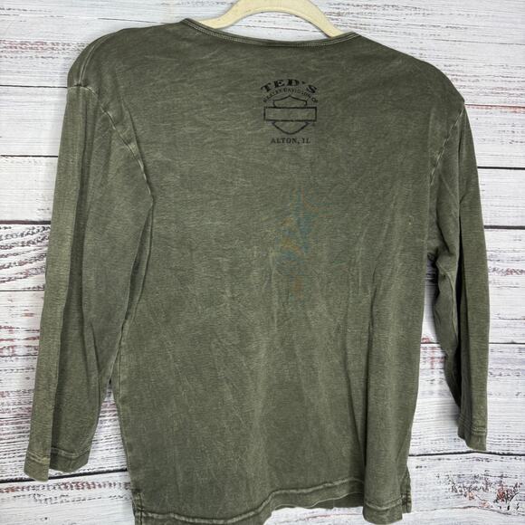 Harley Davidson Y2K Long Sleeve Shirt Womens LG - Picture 3 of 3